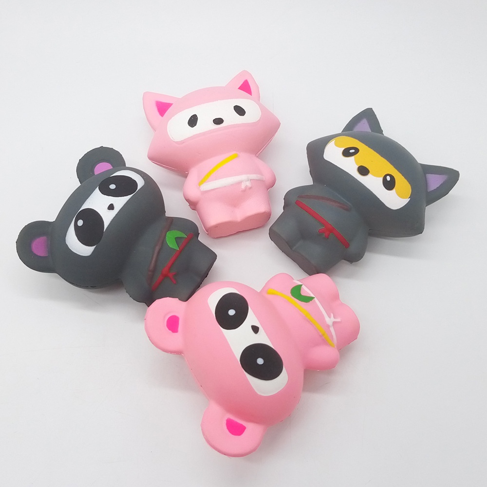 Squishy Lớn JUMBO Hình gấu trúc ninja Đồ Chơi Xốp Giảm Stress Hình mềm mịn dễ Thương đàn hồi Cho Bé