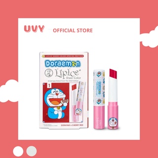 Son Dưỡng Có Màu Doraemon x LipIce Đỏ Cherry Doraemon x LipIce Sheer Color Dorayaki X Cherry Red 2.4g