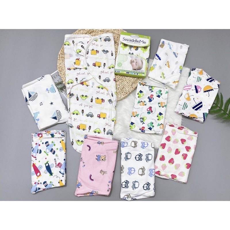 Ủ Kén Sơ Sinh Swaddle Me Summer 100% Cotton Cho Bé