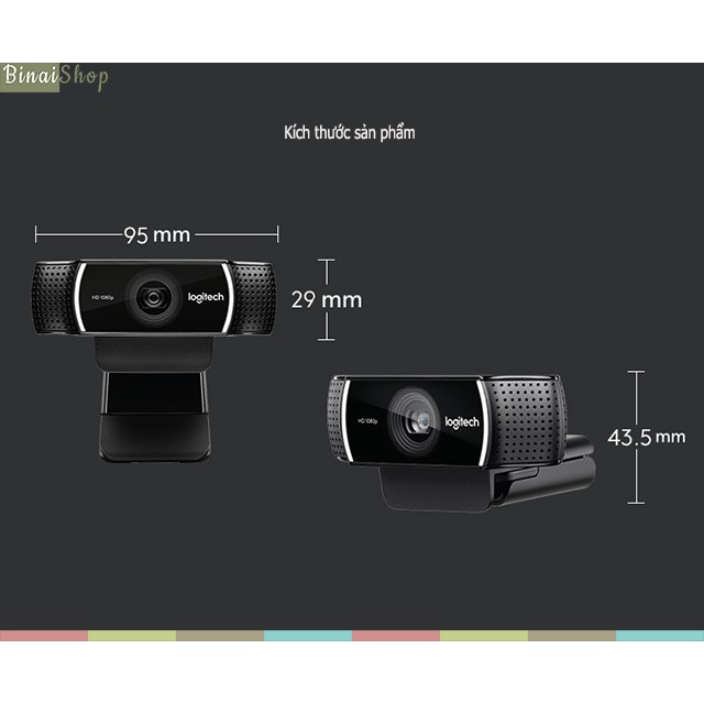 [BH: 24 tháng] Webcam livestream góc rộng Logitech C922 Pro