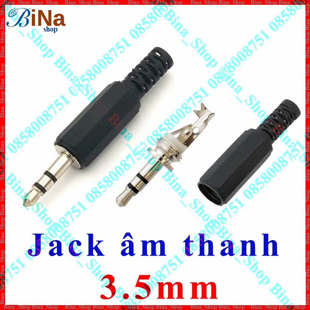 Jack âm thanh 3.5mm stereo đực cái 4pin 5pin (tự chọn)