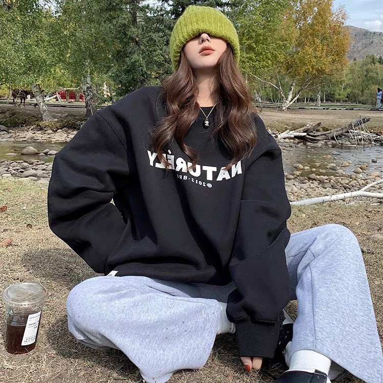 Áo Nỉ Sweater Naturély, Nam Nữ Form Rộng Unisex, Chất Nỉ Bông 100%Cotton Dày Dặn, Hoodie phong cách Hàn Quốc 2021 | BigBuy360 - bigbuy360.vn