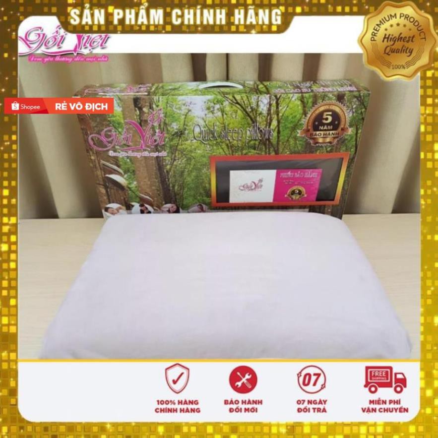 Hàng Công Ty  1 Cặp Gối cao su Oval 60cm x 40cm chống đau mỏi vai gáy, gối cao su non ngủ ngon, Gối việt bảo hành 5 năm