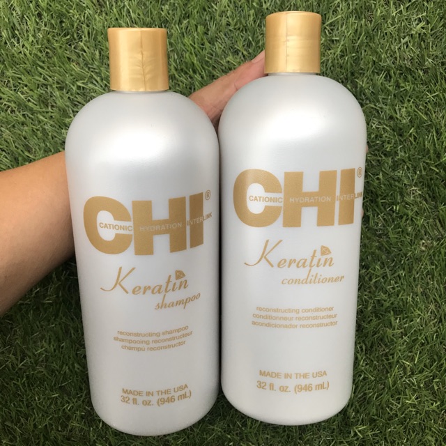 Dầu xả phục hồi tóc CHI Keratin Conditioner 946ml