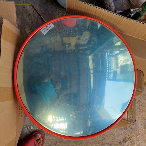 Gương cầu lồi 45cm nhựa lắp đặt quan sát giao thông