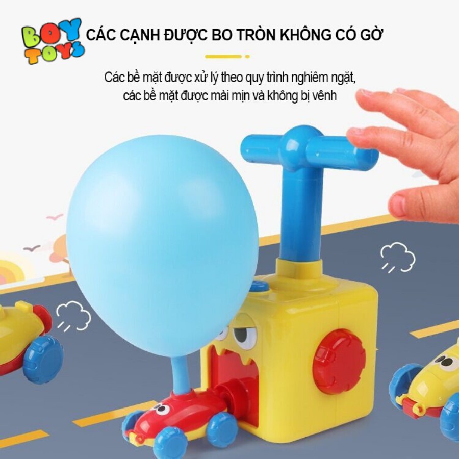 Đồ chơi bơm bóng bay ô tô chạy quán tính thú vị cho bé