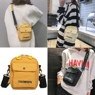 Túi vải canvas đeo chéo phong cách retro cho nữ