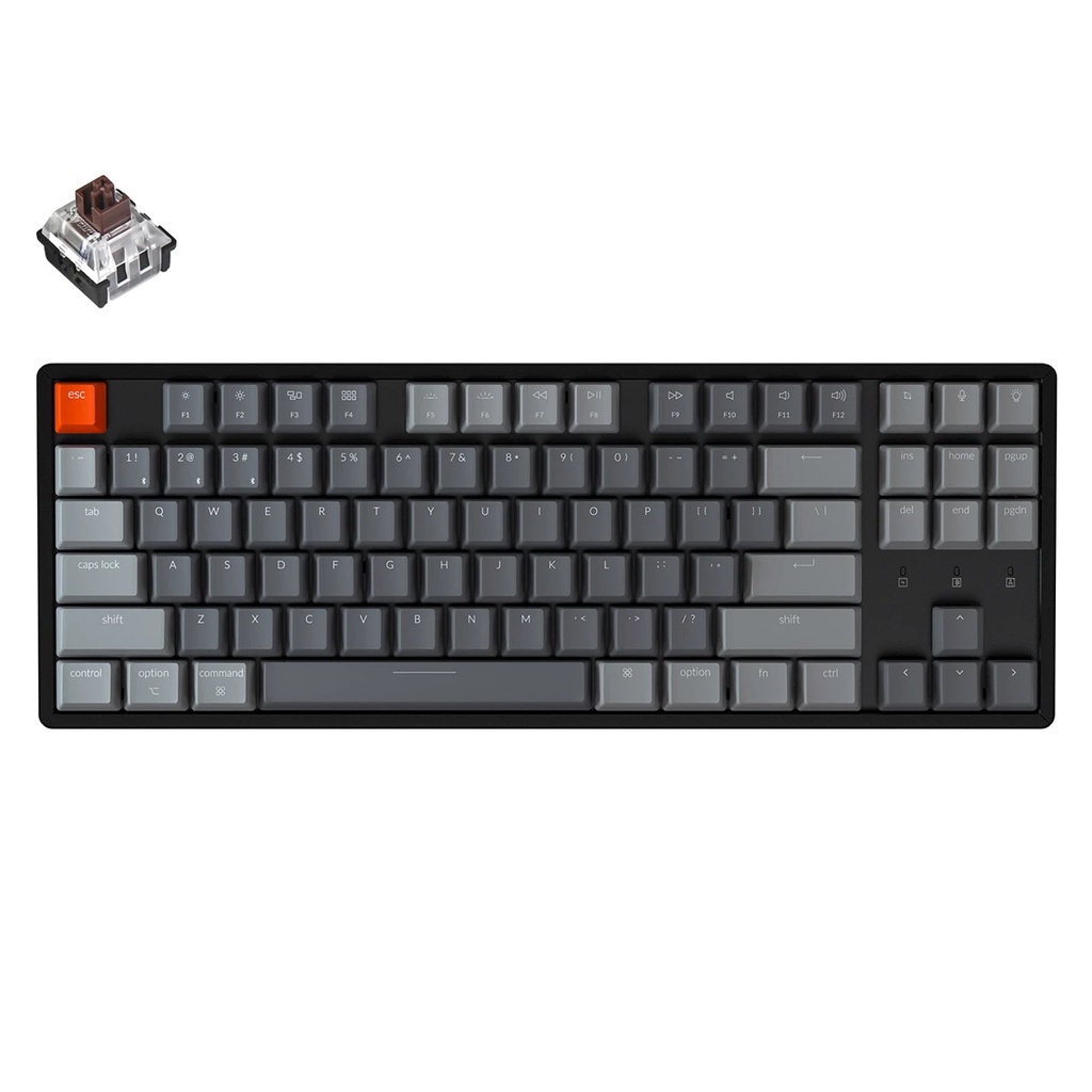 Bàn phím cơ Keychron K8 Nhôm - Led RGB - Hot swap - Chính hãng phân phối