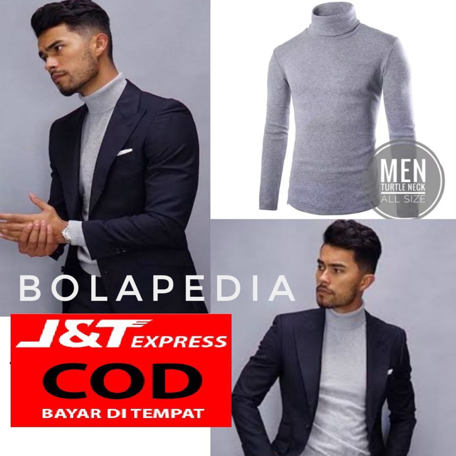 Áo cardigan Cổ Lọ Tay Dài Màu Xám Phong Cách Hàn Quốc Cho Nam Giới