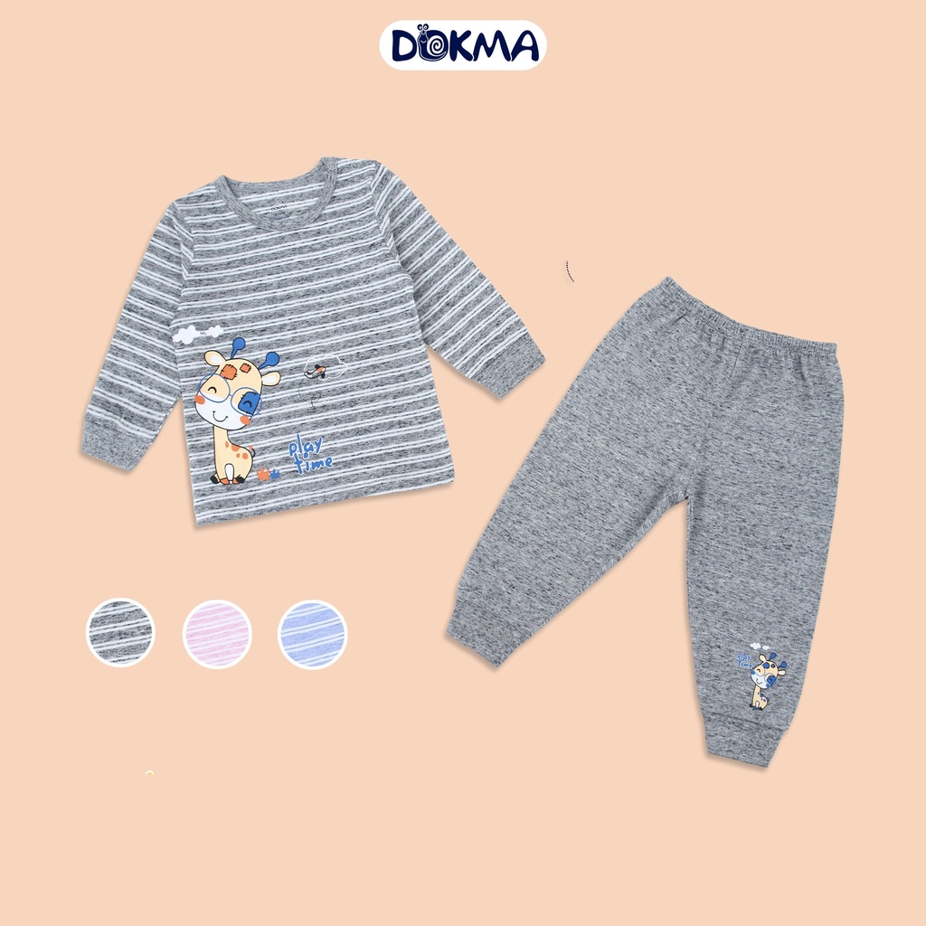 DMB404 Bộ quần áo cài vai dài tay DOKMA -