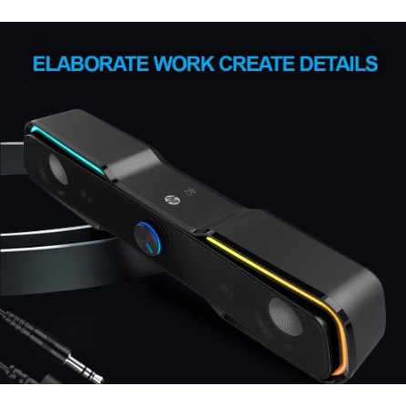 Loa máy tính Siêu Trầm Đèn LED Phát Sáng Hp DHE-6002, Chính Hãng 100%