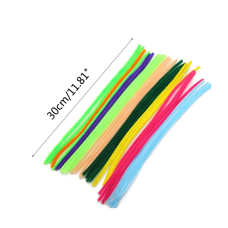 Bộ 100 Miếng Vải Chenille Màu Sắc Trơn Dùng Làm Đồ Thủ Công