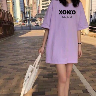 Áo thun tay lỡ in nhiệt xoko form unisex freesize<75kg - atin32