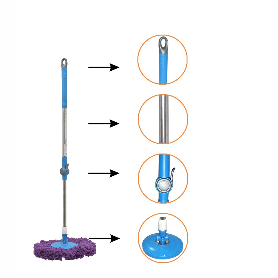 Bộ lau nhà Jet Easy Mop X2 Megahome mâm lau nhựa