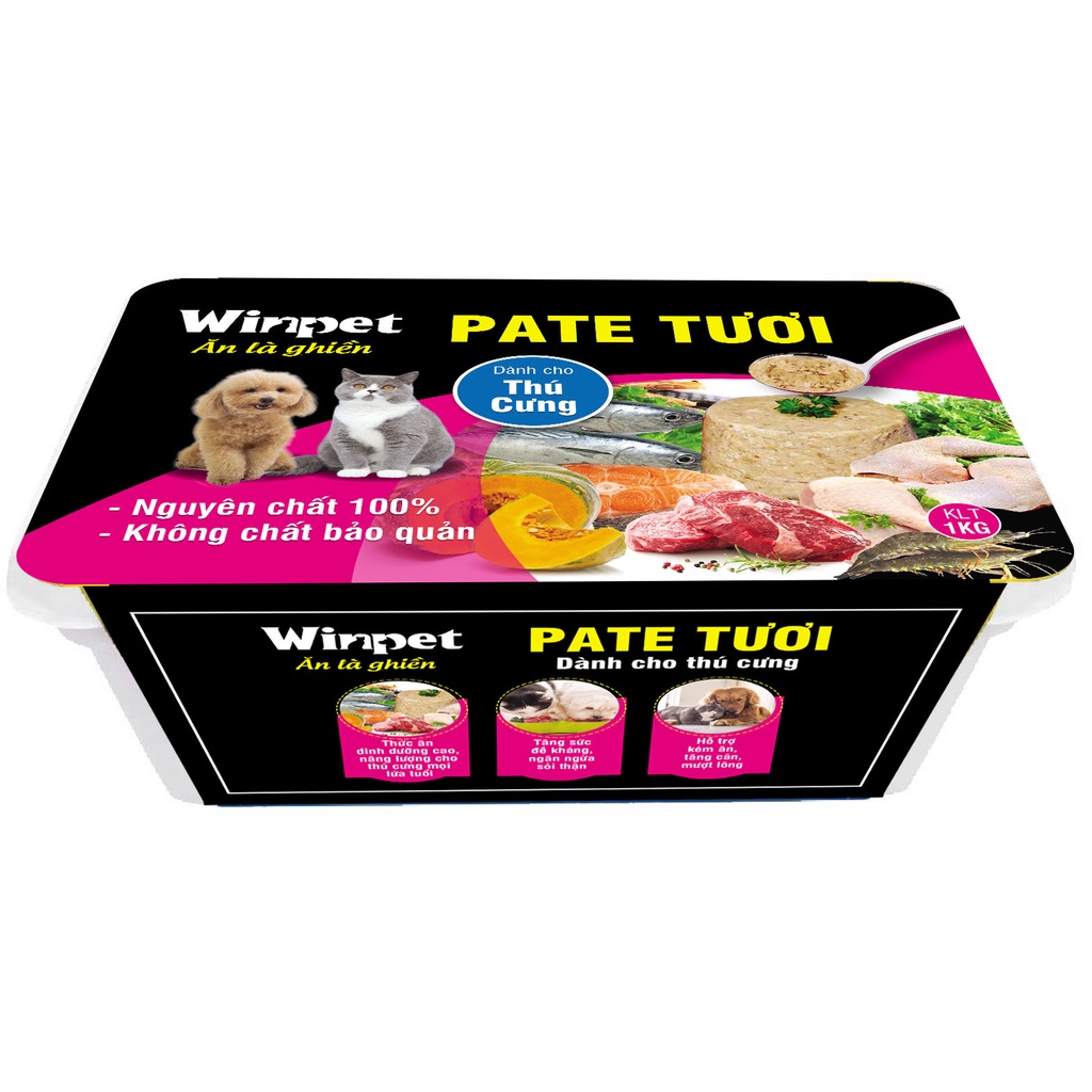 Pate TƯƠI Win Pet Dành Cho Chó Mèo Biếng Ăn 500g - Ship siêu tốc