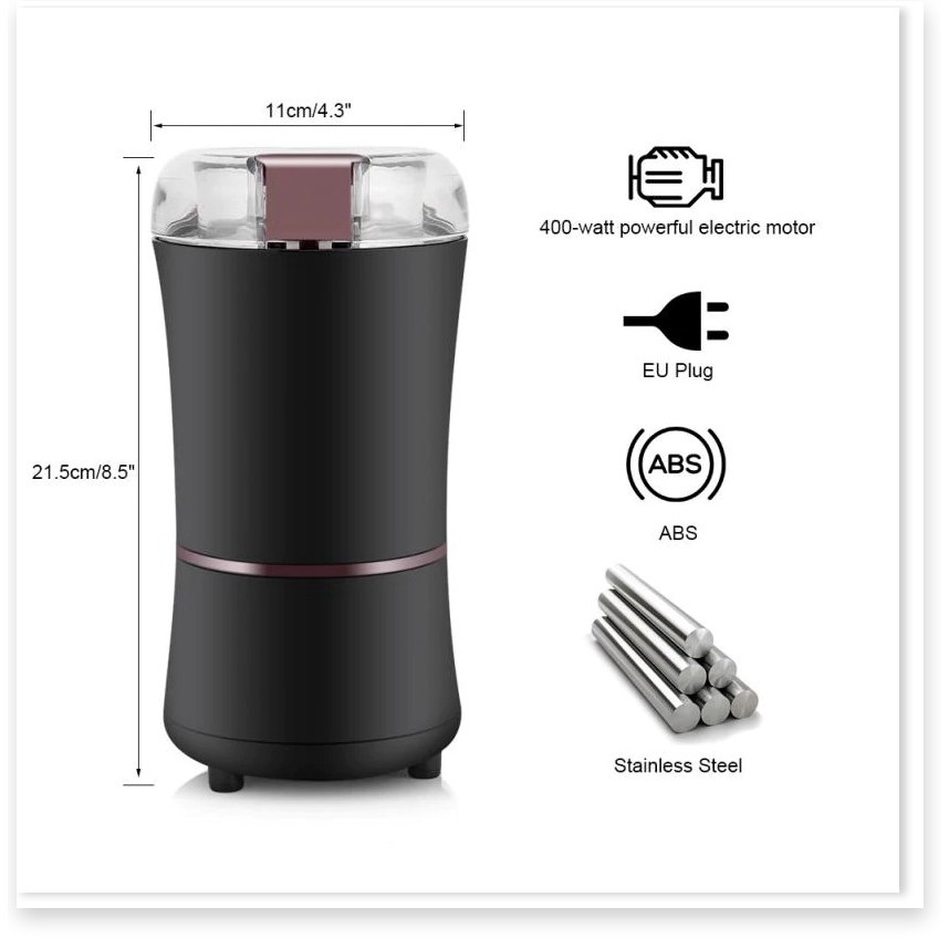 Máy xay cafe mini 💕XẢ TỒN💕 Máy xay cà phê tại nhà công suất lớn nghiền bột đa năng xay ngũ cốc 9585