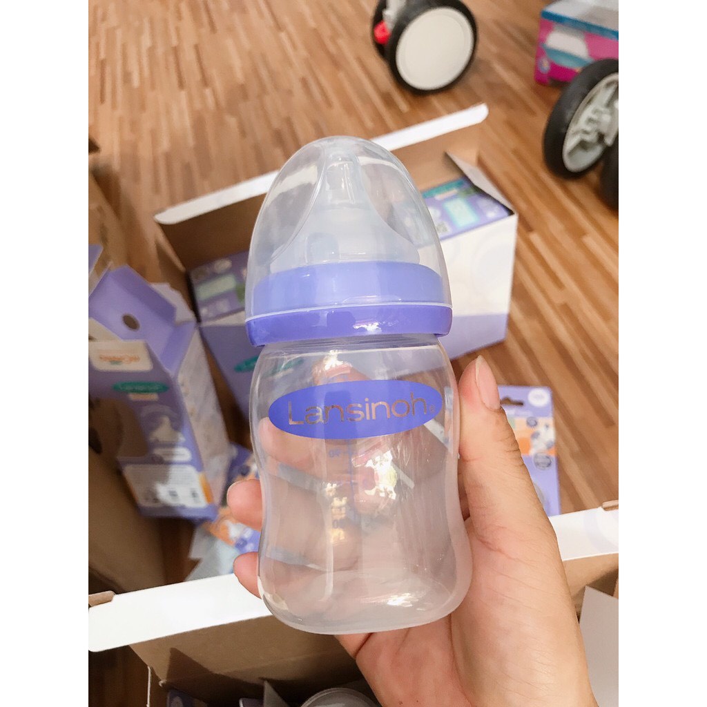 Bình sữa lansinoh - bình sữa cho bé hàng nguyên hộp (160ml/240ml)