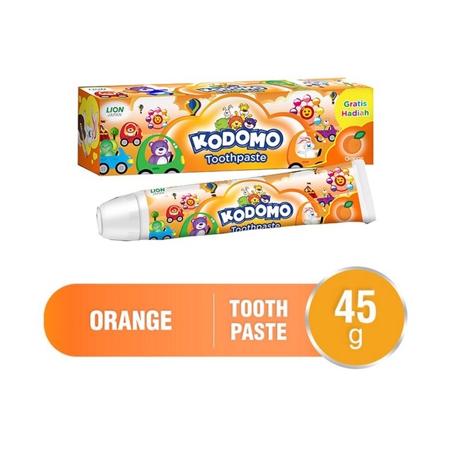 Kem đánh răng trẻ em KODOMO​ Toothpaste Orange Hương Cam 45g -Có sẵn
