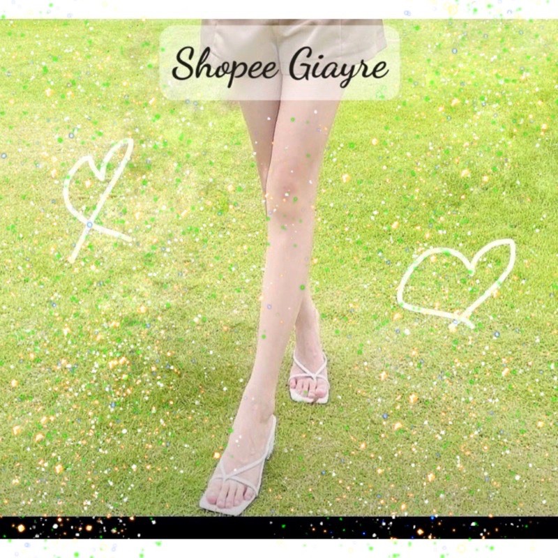 Guốc kẹp 3 dây xịn xò gót vuông 3cm