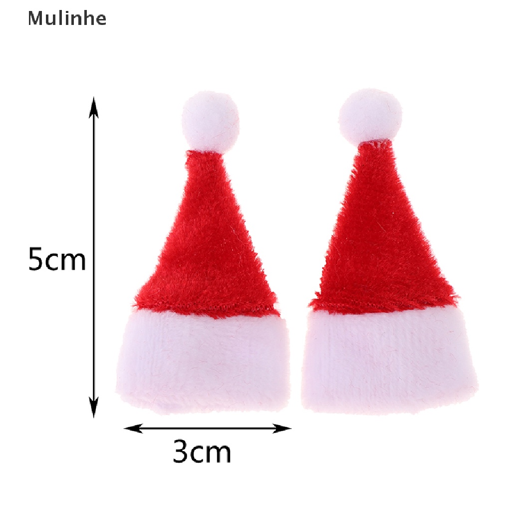 Set 2 Mũ Ông Già Noel Mini Trang Trí Nhà Búp Bê