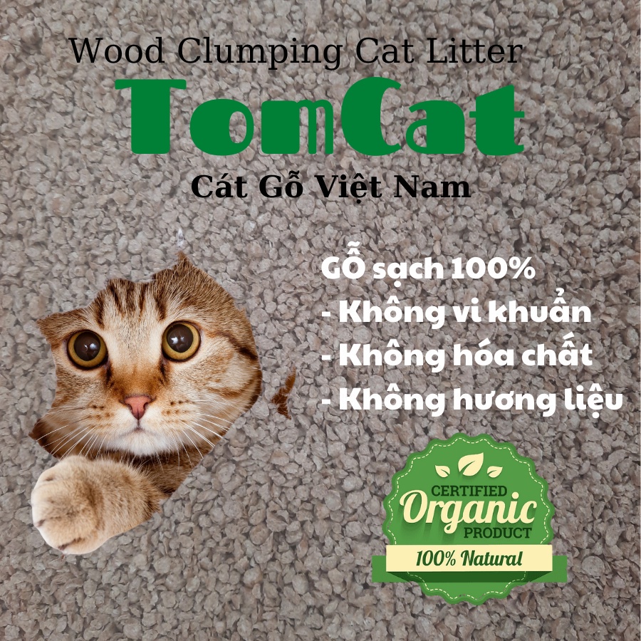 Cát vệ sinh cho mèo Cát Lót Cát Gỗ TOMCAT