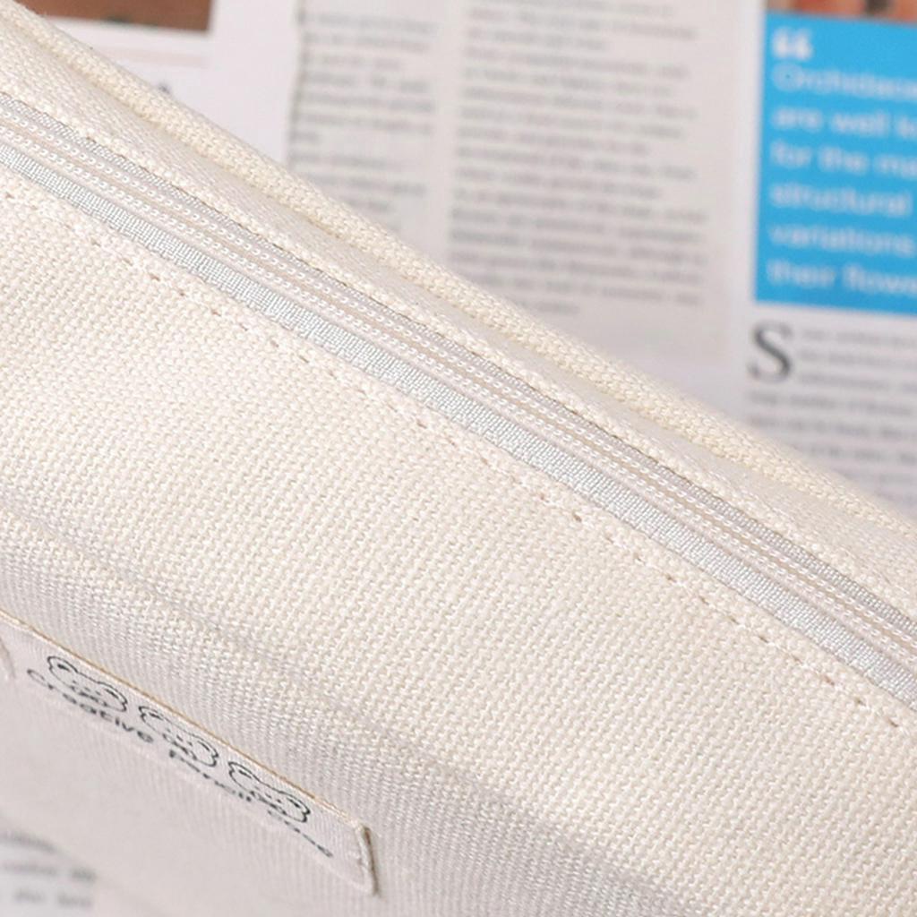 Túi bút vải lớn chữ nhật có dây kéo khóa