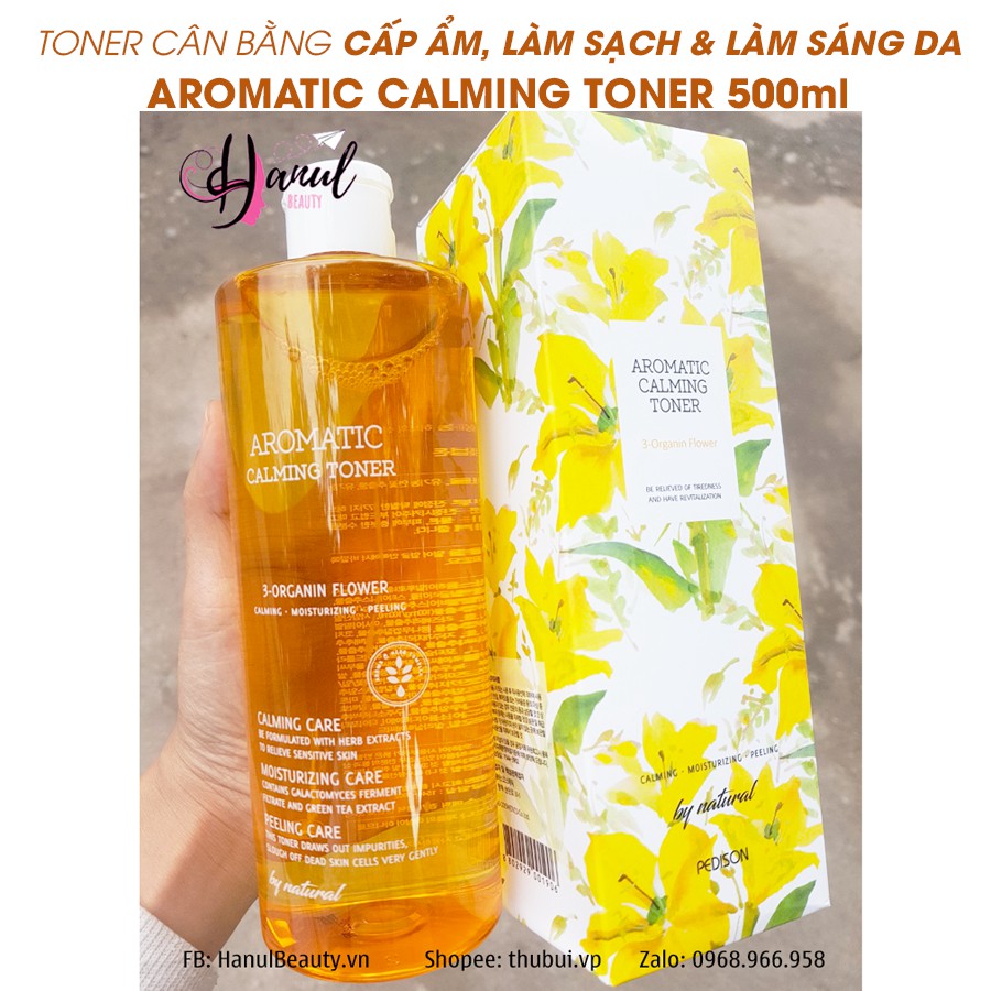 (Date T6/2022) Toner PEDISON Làm Sạch Da, Làm Dịu Da, Dưỡng Sáng AROMATIC CALMING TONER có chứa AHA/BHA