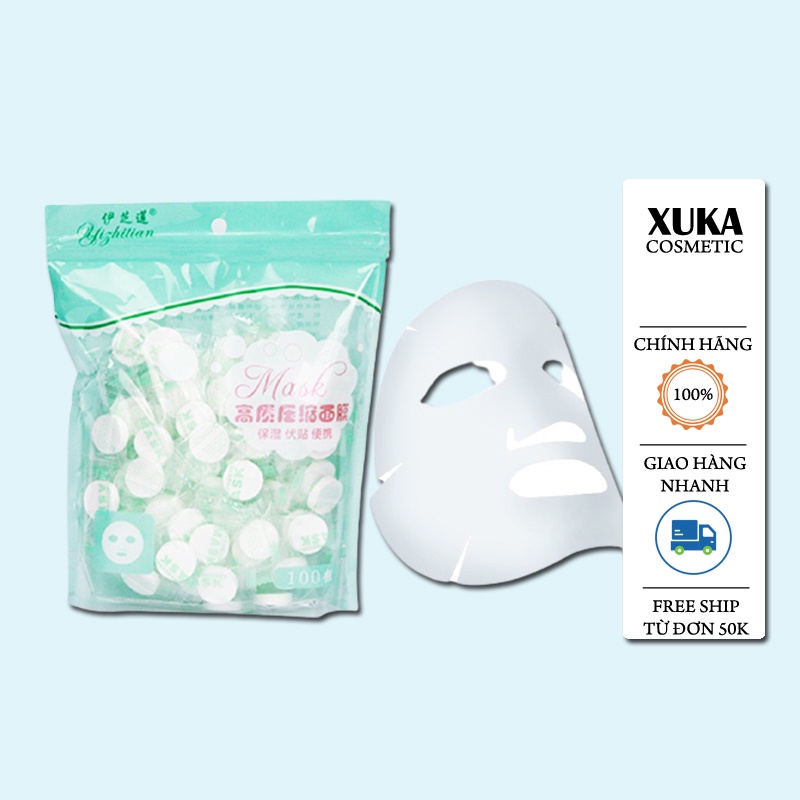 Mặt nạ giấy nén hình viên kẹo cấp ẩm thải độc Xuka cosmetic | Thế Giới Skin Care