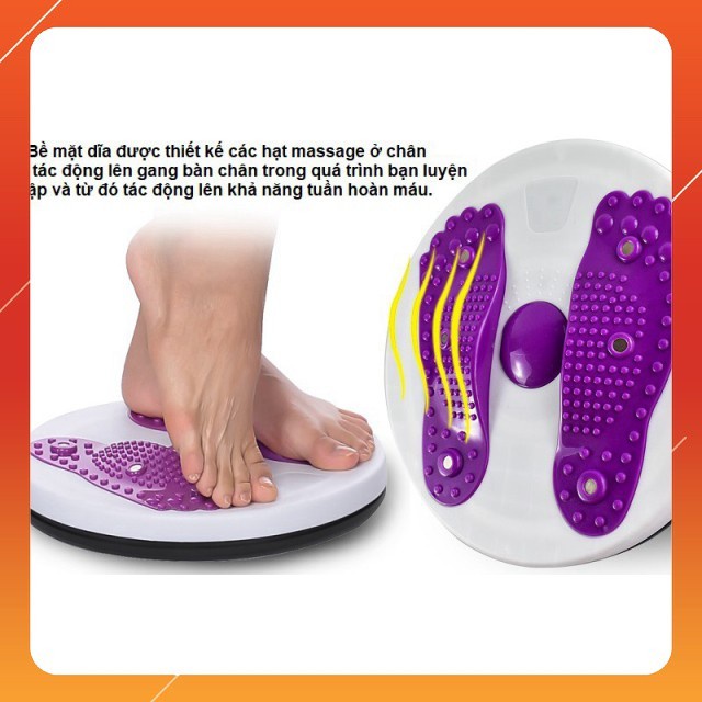 Bàn xoay eo, đĩa xoay eo hình bàn chân tập thể dục giảm mỡ tại nhà