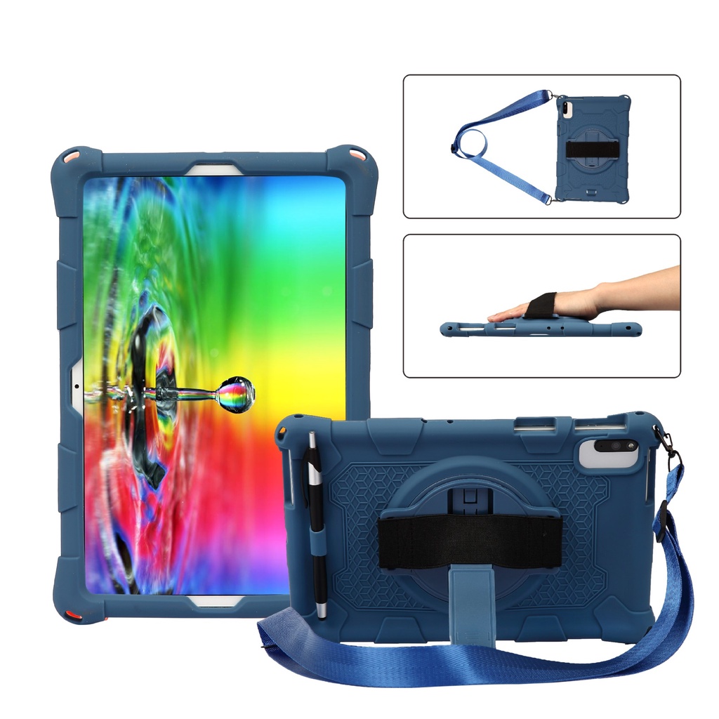 Ốp Máy Tính Bảng Silicon Chống Rơi Có Giá Đỡ Bút Và Dây Đeo Cho Samsung Galaxy Tab A8 10.5 2022 SM-X200 X205