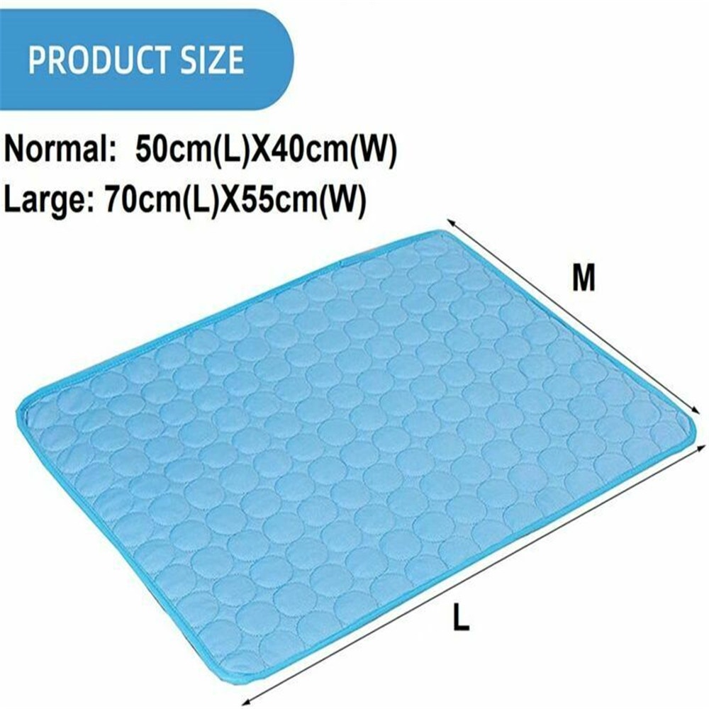 Tấm thảm gel làm mát kích thước 40 * 30cm/ 50 * 40cm/ 70 * 55cm mới dành cho thú cưng