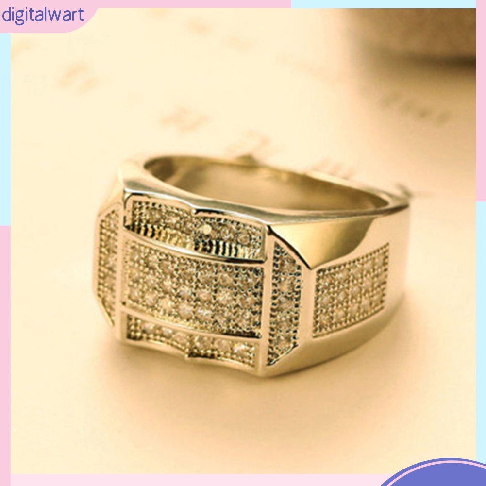 Nhẫn Hợp Kim Đính Đá Thời Trang Dành Cho Nam