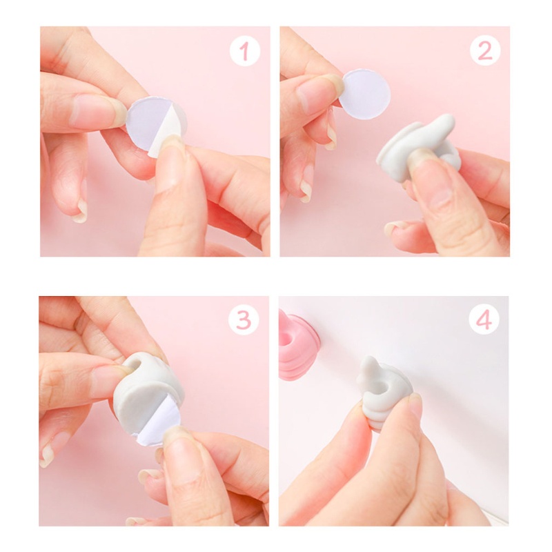 Móc Treo Chìa Khóa / Dây Cáp Dữ Liệu Bằng Silicone Tự Dính Đa Năng Sáng Tạo