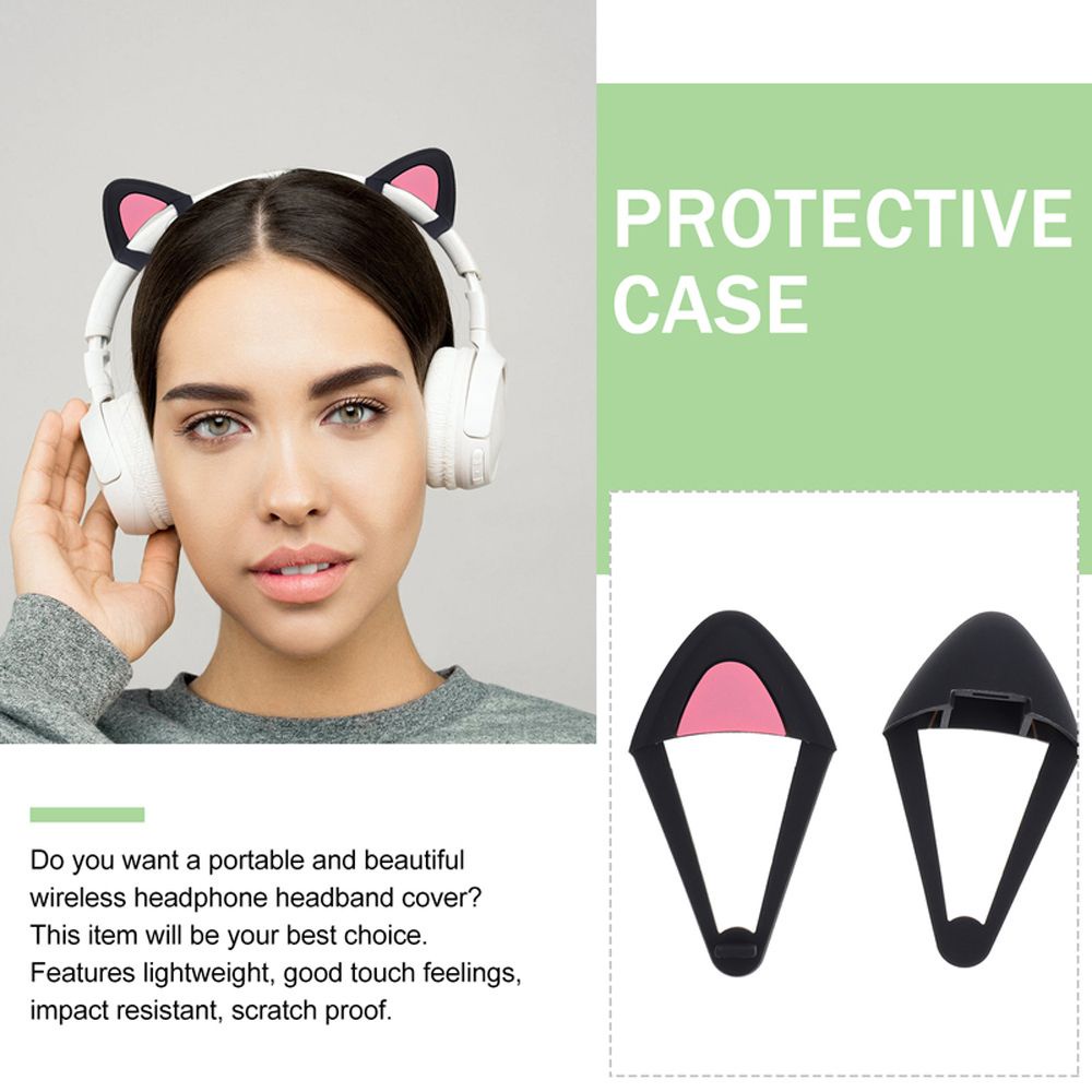 Phụ kiện bảo vệ gắn tai nghe Bluetooth bằng silicon mềm hình tai mèo dễ thương nhiều màu sắc