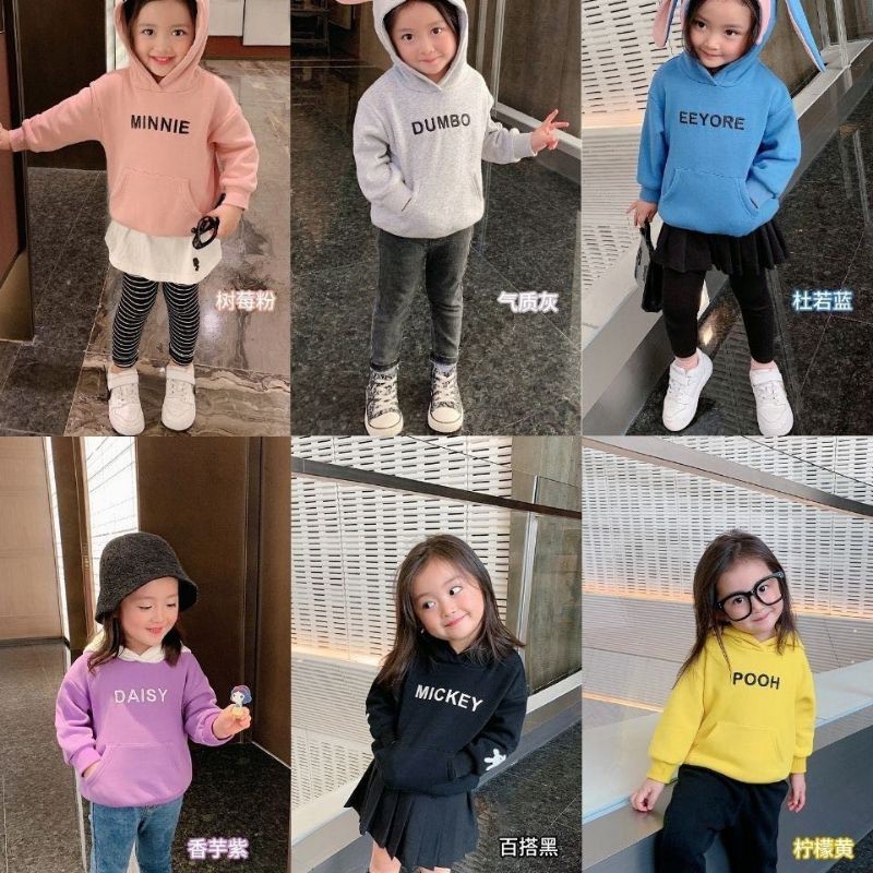 Áo nỉ hoodie có mũ tai thú cho bé cực dễ thương