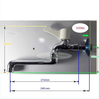 Vòi Lạnh Gắn Tường Caesar WL027C