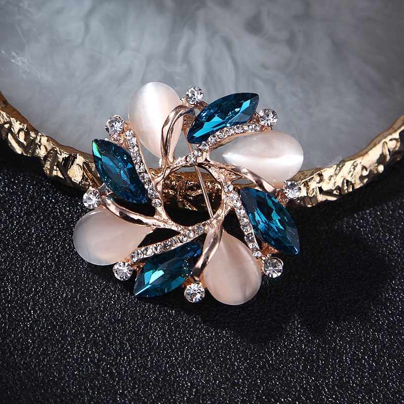 Ghim Cài Áo Bauhinia Bauhinia Đính Đá Opal Pha Lê Thời Trang Hàn Quốc Sáng Tạo Làm Quà Tặng Cho Nữ Cocojewery