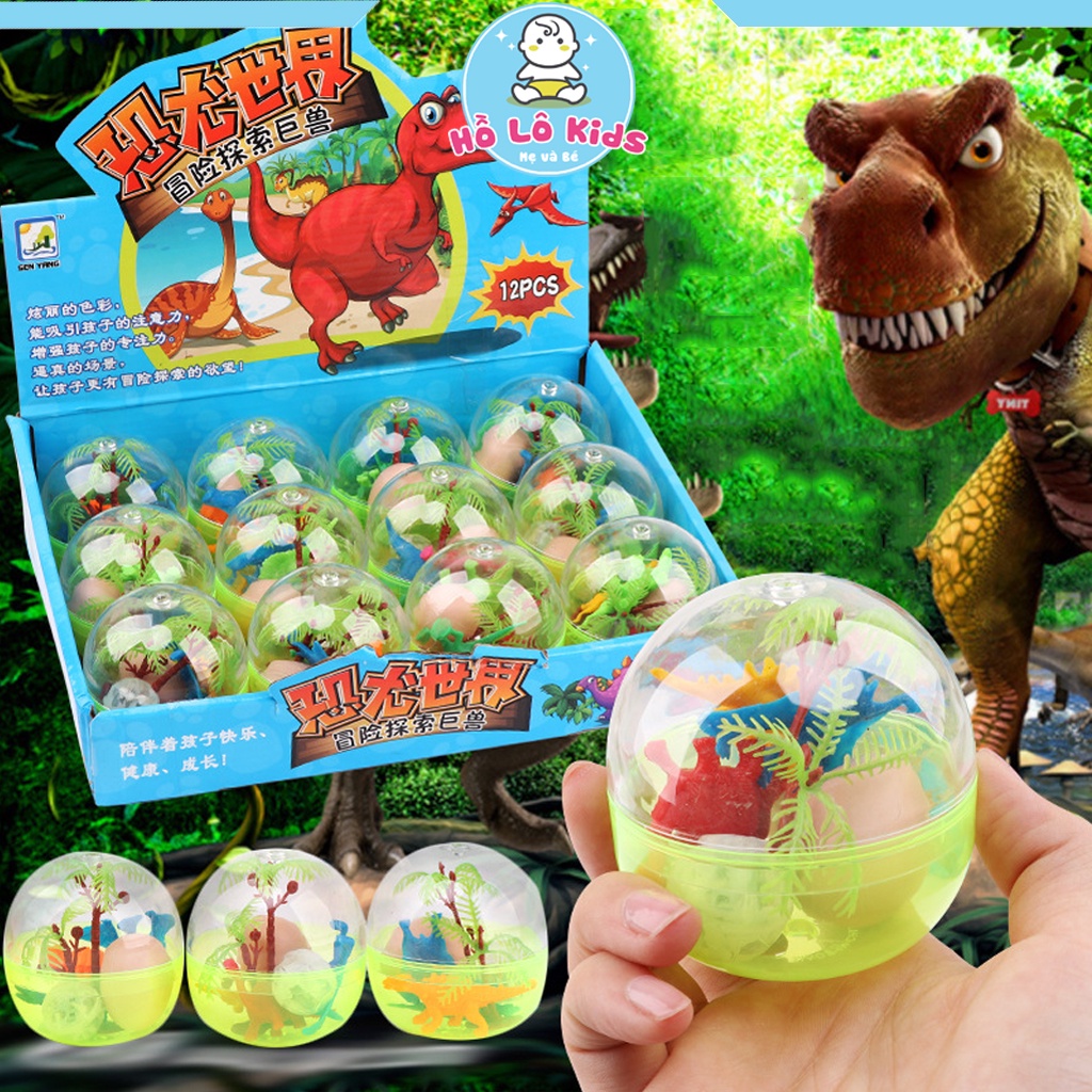 Trứng khủng long đồ chơi có đèn mô hình thông minh cho bé Hồ Lô Kids