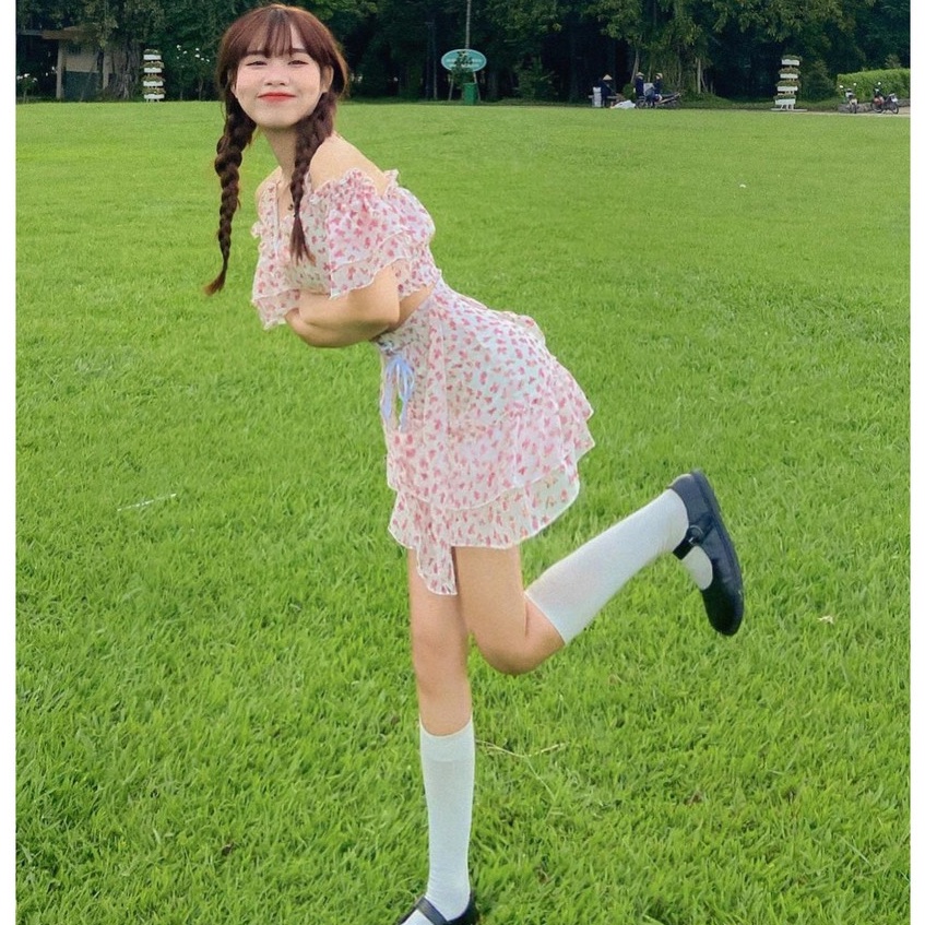 THE FANCE | Set áo váy hoa nhí trễ vai tay rời 2 kiểu mang ROSIE FLORAL