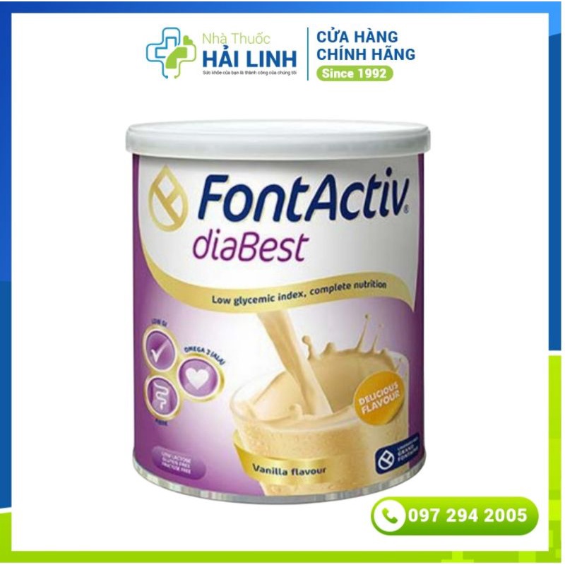 Sữa bột cho người tiểu đường Fontactiv Diabest Lon 800g ⚡ Tặng quà ⚡ Nhập khẩu Tây Ban Nha