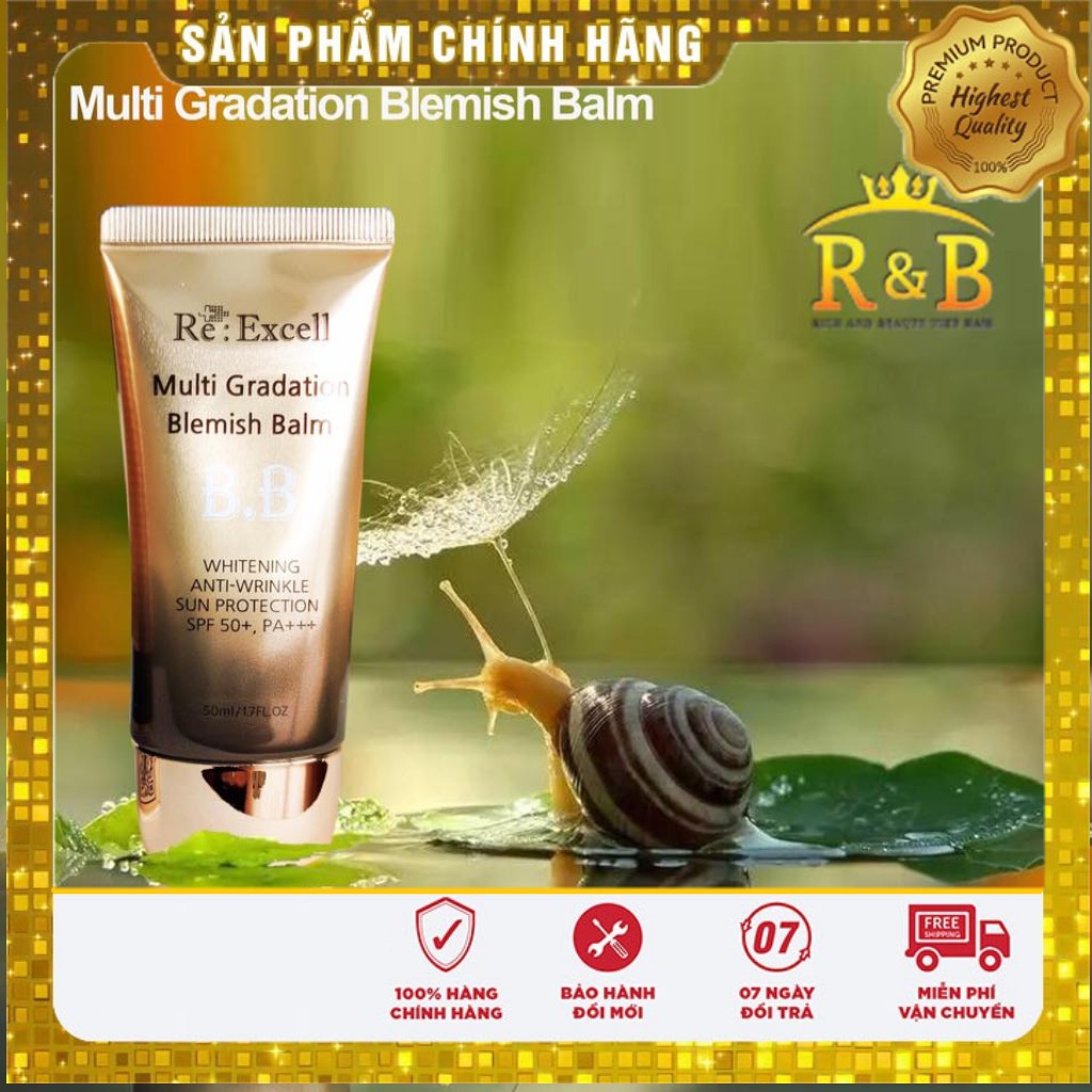 BB Cream Re:Excell Multi Gradation Blemish Balm Hàn Quốc, kem nền, kem lót, che khuyết điểm, chống nắng SPF50+/ PA+++