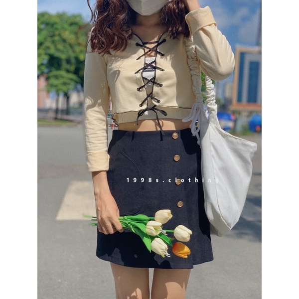 (Ảnh thật) Set Áo Khoác Cardigan Dáng Ngắn Buộc Dây + Áo Croptop 2 Dây. | BigBuy360 - bigbuy360.vn