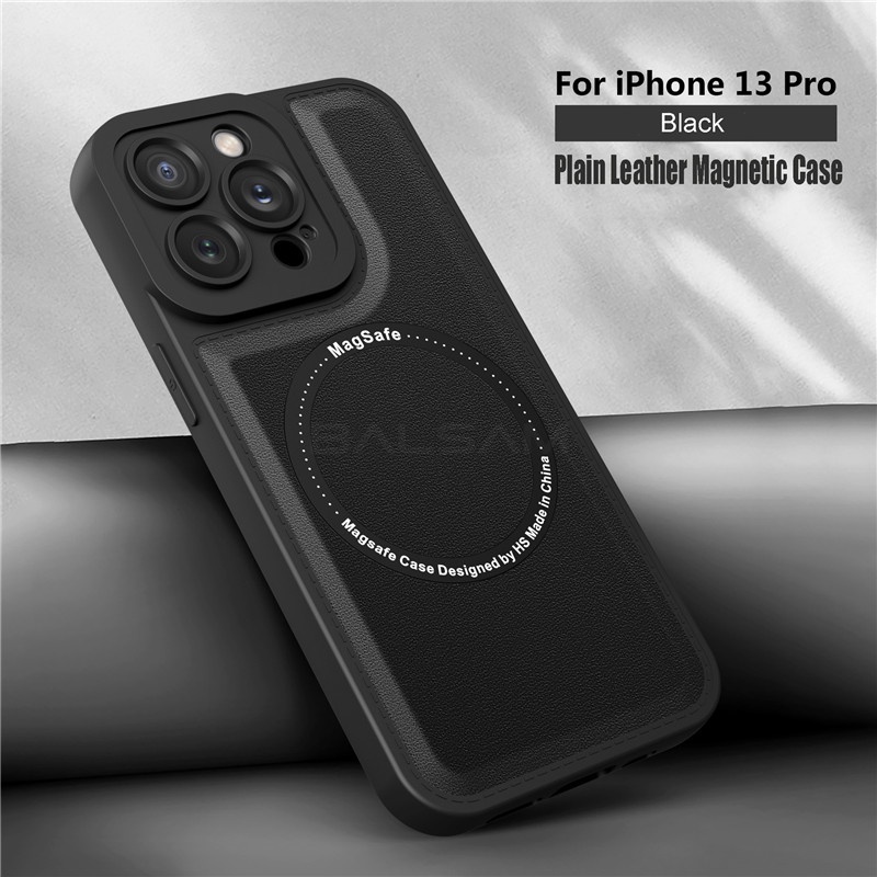 Ốp Điện Thoại Da Silicon Mềm Màu Trơn Hít Nam Châm Để Sạc Không Dây Magsafe Cho iPhone 14 13 12 11 Pro Max