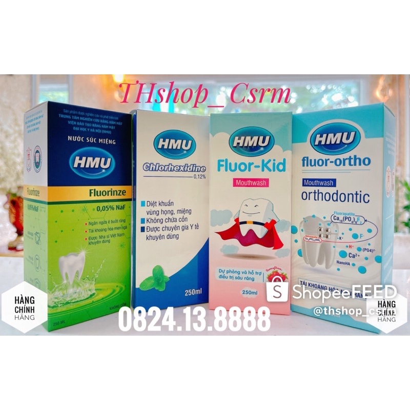Nước súc miệng HMU Chlorhexidine Đại học y hà nội chính hãng