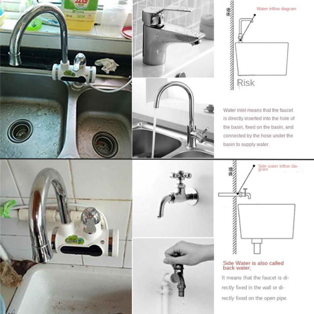 Vòi Nước Nóng Điện Tử KENT1 Có Đèn LED Cho Nhà Bếp Nhà Tắm