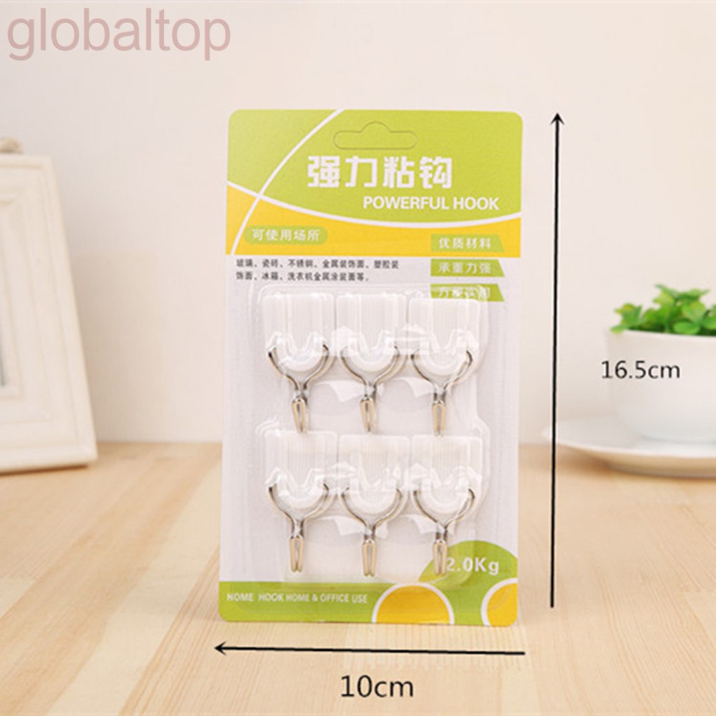 6 móc dán tường treo đồ đa năng tiện lợi