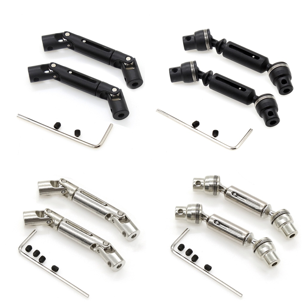 2 Chiếc Kim Loại Trục Truyền Động CVD Cho Xe RC Henglong WPL B1 B16 B24 B36 C14 C24 C34 JJRC Q60 Q61