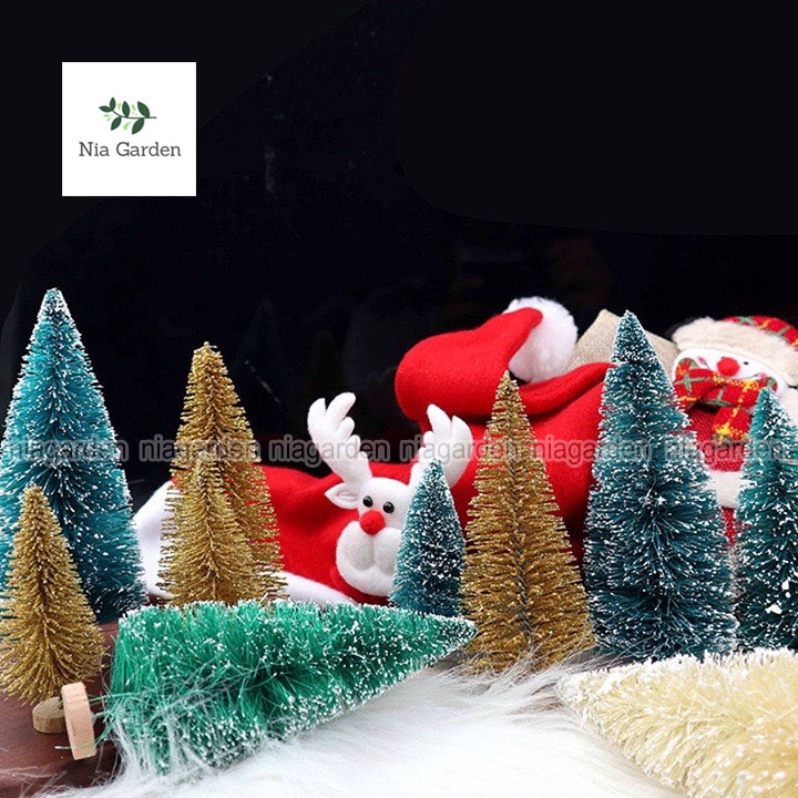 Cây thông Noel mini để bàn trang trí giáng sinh Christmas decor Nia Garden N5