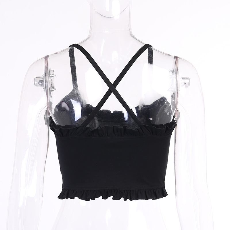 Áo Tank Top Hai Dây Hở Lưng In Hình Ngôi Sao Phong Cách Đường Phố Gợi Cảm Cho Nữ