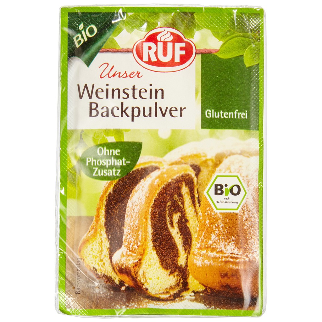 [Date 2022] BỘT NỞ HỮU CƠ 20g RUF ĐỨC - Naturwert - an toàn không chứa Nhôm độc hại